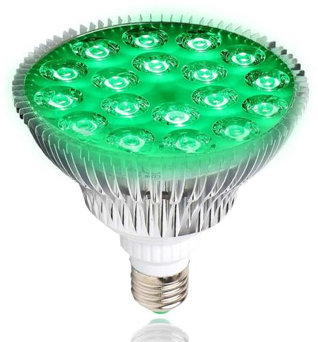 QIANYAN Volle GrüNe GefüHrte Wachsen Lichter Birnen füR Pflanzenruhe, 520nm Pflanzenlampe Helfen Zu Schlafen, Reflektieren 530nm GrüNes Licht Sicher im Dunkeln