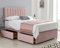 ComfoRest - Stylish 4FT Small Double Divan with Mattress Included | Elegant Set with 2 Spacious Drawers | Comfortable Solution for Modern and Practical Bedrooms (Pink Plush)