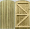 Wooden Featheredge Dome Garden Gate Pedestrian Gate Wooden Pressure Treated 6ft 180cm,(180cm High x 99cm Wide x 6cm Deep)