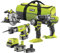 Ryobi RCK184-252S Kit 18 V One+ 4 Outils Perceuse Visseuse Scie Circulaire Scie À Mât Droite Torche Led Deux Batteries 2 et 5 Ah et Sac De Transport