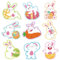Aufkleber Ostern Deko, 108 Stück Sticker Ostern, Selbstklebend Hasen Ostersticker Deko, Frohe Ostern Aufkleber Osterhasen Ostereier Osteraufkleber, Ostern Sticker für Geschenkbeutel Osterkarte