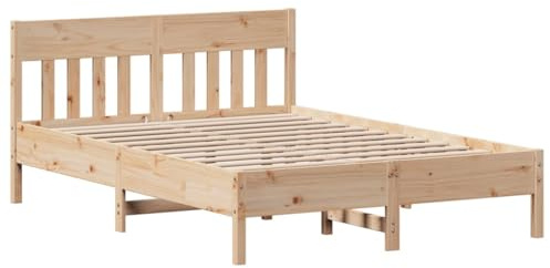vidaXL Massivholzbett ohne Matratze 120x200 cm Kiefernholz