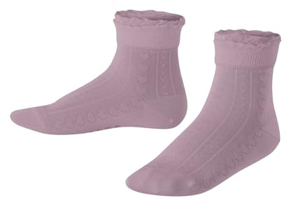FALKE Unisex Kinder Romantic Net Socken atmungsaktive biologische nachhaltige Baumwolle hautfreundlich verstärkt dünn festlich fein elegant mit Rüsche am Bündchen ideal zur Kommunion 1 Paar | mit verstärkten Belastungszonen