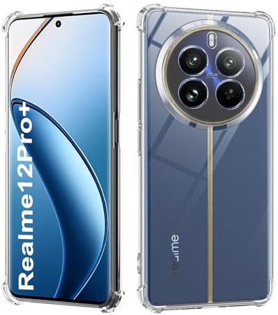 ISOI - Funda Compatible con Realme 12 Pro/Realme 12 Pro+ 5G, con Parachoques de Airbag a Prueba de Golpes Protección Completa,Carcasa Protectora de Silicona TPU Suave Ultrafino - Transparente