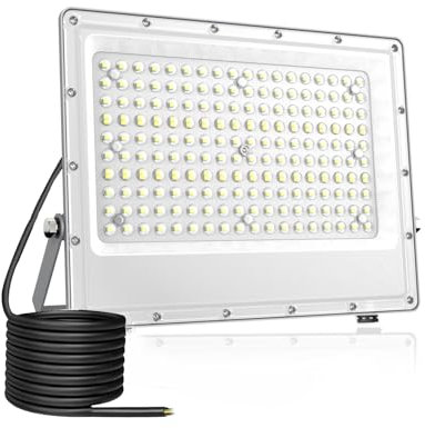 Foco Led Exterior 150W,Fosingut 6500K Blanco Frío Focos LED Interior,216 LEDs IP65 Impermeable Proyector LED Exterior, 15000LM Superbrillante Lampara Pared para Jardín, Garaje, Patios, Parque, Terraza