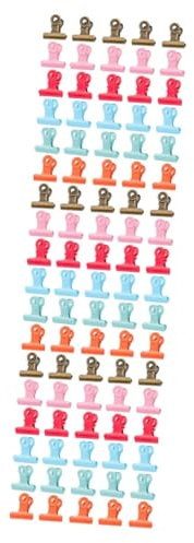 HOODANCOS 120pièces Clips Métalliques Ronds Pour Documents Pinces De Bureau Multicolores Pour École Bureau Et Maison