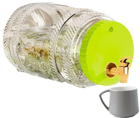 Iced Tea Pitcher With Spigot, Beverage Dispenser Pitcher, Refrigerator Tea Container, Cold Beverage Pitcher, Hot And Cold Coffee Pitcher, Juice Pitcher With Lid, Multi-Use Drink Dispenser