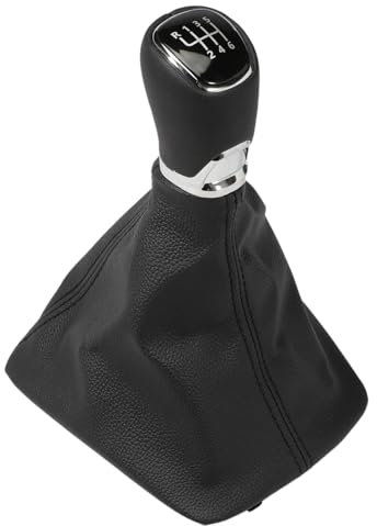 Taesayl 6 Gang Schaltknauf Schaltsack Schalthebel mit Rahmen kompatibel für Octavia II 2 1Z 2004-2013 Yeti 2009-2017