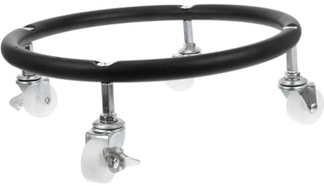KITANDOVE Bracket Propane Tank Holder with Wheel Propane Tank Cart Gas Cylinder Fixed Shelf Gas Cylinder Stand Gas Cylinder Tray with Wheels Propane Tank Dolly Black Stainless Steel