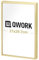 QWORK® Cadre Photo Format A4 (21x29,7 cm) en Aluminium - Verre Acrylique Incassable - Doré Mat