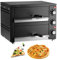 DRYIC Four à Pizza électrique à Deux étages, Four à Pizza en Acier Inoxydable avec comptoir intérieur pour Restaurant et Maison avec minuterie de 60 Minutes