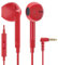 Ludos FEROX Wired Earbuds in-Ear Headphones, Earphones with Microphone, 5 Years Warranty, Noise Isolation Corded for 3.5mm Jack Ear Buds for iPhone, iPad, Samsung, Laptop, Gaming, Sports - Red