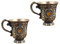 PAMINGONO 2 Stk Altes Schnapsglas Wein Mini-schnapsgläser Vintage Ornamente Tasse Metallische Gläser Blumenbecher Gravieren Whisky-gläser Glasswear Trinkgläser Retro-brille Zinklegierung