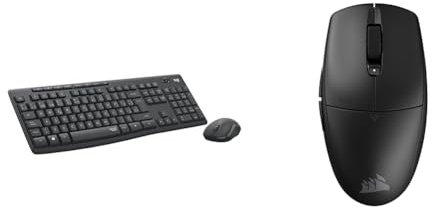 Logitech MK295 Silent Combinación & Corsair M55 Wireless Ratón Ligero