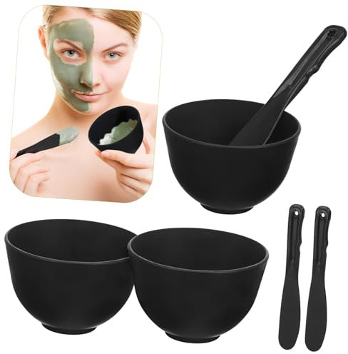 VALICLUD Silicone Bowl for Facial Mask Mixing Applicator Tools Diy Mask Holder Mud Mixer Bowl Spa Supplies