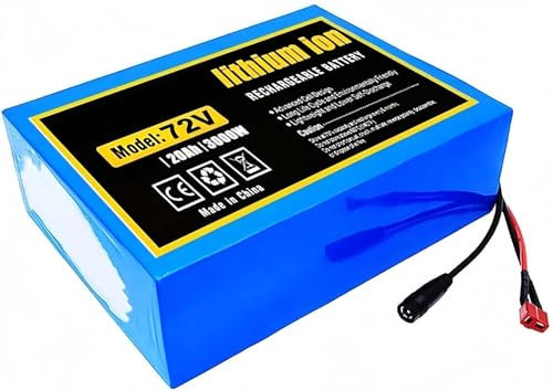 Batterie Lithium-ION 72 V 20 Ah pour Vélo Électrique 1 000 W-3 000 W, avec Chargeur 70V20AH,T+DC