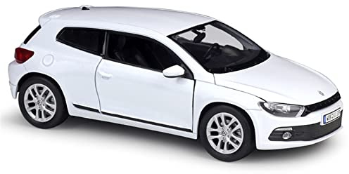 1 24 Für Volkswagen Scirocco Alloy Replica Modellauto Druckguss fertiges Automodell Ornament(White)
