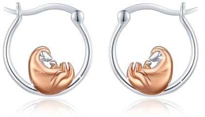 Tier Creolen Ohrringe Ohrstecker 925 Sterling Silber Hypoallergene kleine niedlich Tier Schmuck Geschenke für Damen