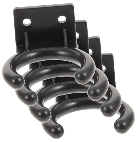 Mikrofonhalter Wandmontage 4 Stück für Mikrofone, Weihnachten Feier | ABS Kunststoff, 33mm Innenmaß, Inklusive 8 Schrauben, für Kirche und Hotel