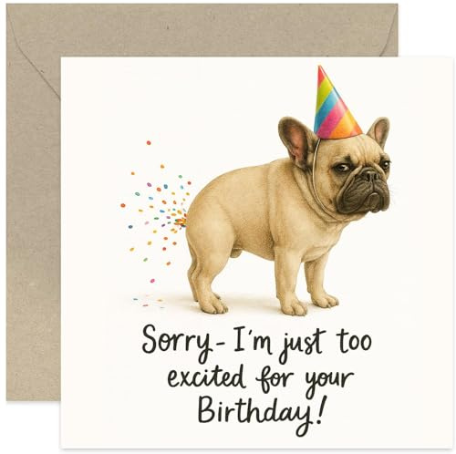 Lustige Geburtstagskarten für Männer & Frauen, Hundekot-Konfetti, Witz, Humor, Geburtstagsgeschenk für beste Freundin, beste Freundin, beste Freundin, beste Kollegin, Schwester, Bruder, aufgeregt