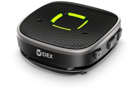WlDEX Sound Assist, Bluetooth Hearing Aid Remote Control, Black and Silver, Digital Audio Streaming Device with Microphone