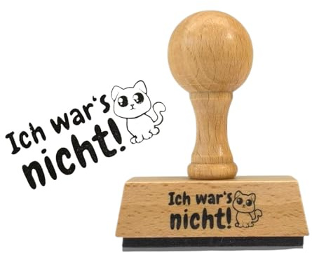 Ich wars nicht! Holzstempel mit Katze