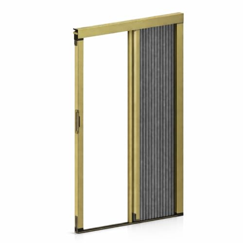 Zanzariera Plissettata Porta Finestra 120x240 cm diversi colori (Bronzo)