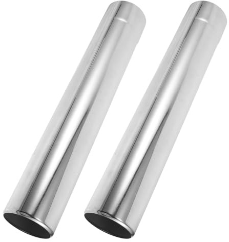 Alipis Kit 2pcs Conduit de Cheminée en Acier Inoxydable pour Poêle à Bois, Installation Simple et Prévention des Fuites, pour Camping et Camping-cars