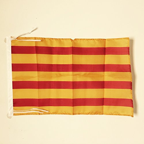 AZ FLAG Bandera de CATALUÑA 45x30cm - BANDERINA CATALANA - Catalunya 30 x 45 cm cordeles Poliester Ligero