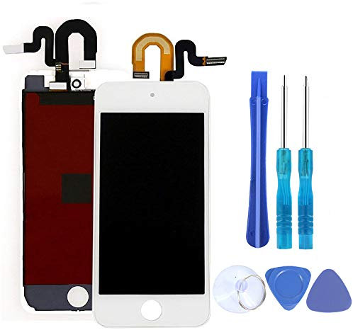 iezfix - LCD-Bildschirm für iPod Touch 5., 6., 7. Generation, komplett mit Werkzeugen, Weiß