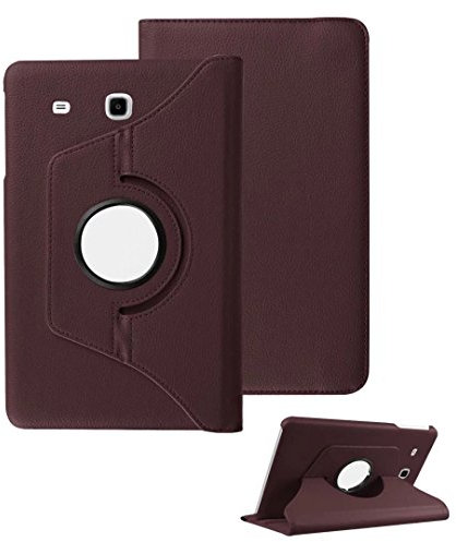 SOTEFE® Samsung Galaxy Tab A6 7.0 SM-T280 Funda - 360° Rotación Cuero PU Funda Soporte Protección Cáscara para Tablet Samsung Galaxy Tab A 7.0 SM-T280/T285 + Protección de Pantalla-Marrón