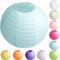 Time to Sparkle Tissue Paper Round Lanterns LampShade Lamp Shade Wedding Birthday Party Decoration | Light Blue, 8(20cm) |