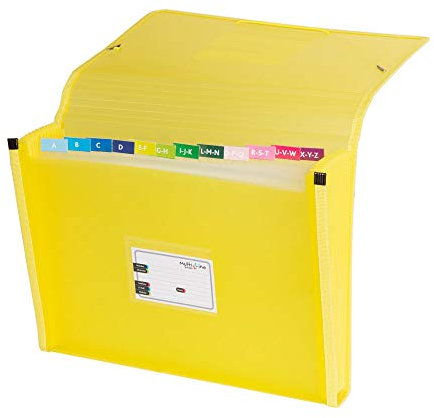 Grafoplás 02963060- Ordner Unterteilung mit fuelle. Foolscap, Gelb