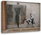 Banksy - Mädchen Dusche 80x120cm - Bilder Leinwanddrucke/Wandbilder Street Art Graffiti Kunstdruck 2cm (div. Varianten/Größen) - Leinwandbild Wandbild/fertig aufgespannt/fertig zum aufhängen