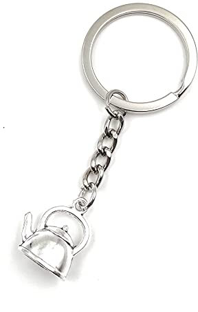 Onlineworld2013 Key Chain Teapot Pot Tea Silver Metal Pendant Charm