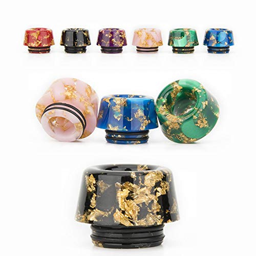 Drip Tip 810 Wide Bore Resin Marmor Gold Optik Verdampfer Mundstück D303-2 (Lila)