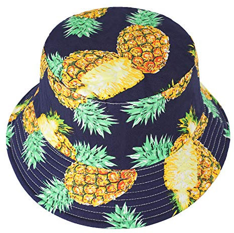 ZLYC Unisex Sommermütze mit süßem Print, M, Ananas Gelb