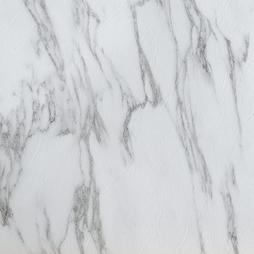 Nexus Self Adhesive 12-Inch Vinyl Floor Tiles, 20 Tiles - 12 x 12, Bianco Marble Pattern - Peel & Stick, DIY Flooring for Kitchen, Dining Room, Bedrooms & Bathrooms by Achim Home Decor