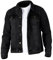 NOROZE Men's Washed Denim Western Trucker Jacket Classic Buttoned-Cuffs Casual Outerwear (Black, XL)