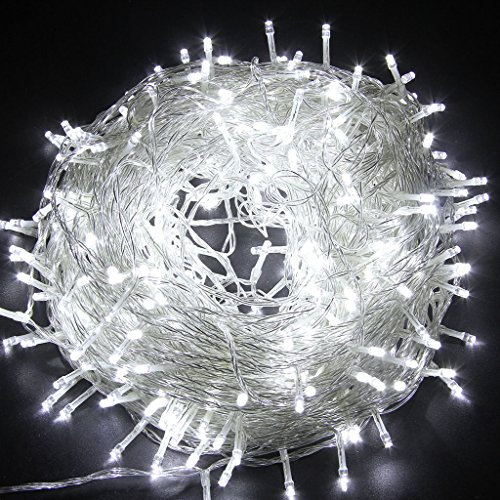 SHATCHI 500LEDs/50m Fairy Lights Clear String Lights – Mains, Multifunction 8 Modes, Timer, Memory, Indoor/Outdoor Low Voltage Waterproof Christmas Tree Home Decorations