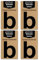 Basics von MDS Brand, 10cm Buchstaben Aufkleber, 4 Stück, Glänzend, Buchstaben zum aufkleben, Wetterfest klebebuchstaben (b, Schwarz)