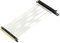 LINKUP - Ultra PCIe 4.0 X16 Riser Cable [RTX4090 RX6950XT x570 B550 Z690 Tested] Shielded Extreme High-Speed Vertical Mount Gaming PCI Express Gen4 |Left Angle Socket {28cm} 3.0 Gen3 Compatible |White