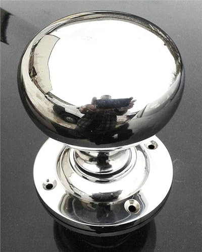 Ironmongery Solutions® Mushroom Mortice Knob for Doors, Gate Handle, Door Knob Handles in Polished Chrome Finish -70mm