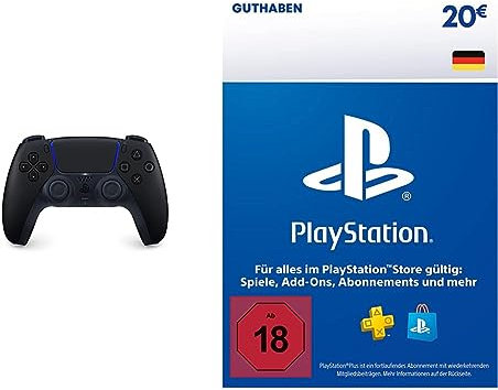 DualSense Wireless Controller Midnight Black [PlayStation 5] + PSN Guthaben | 20 EUR | deutsches Konto | PS5/PS4 Download Code