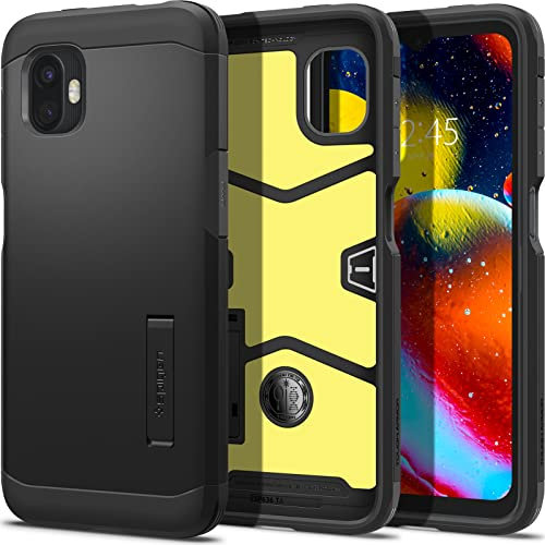 Spigen Tough Armor Coque Compatible avec Samsung Galaxy XCover6 Pro (Samsung Galaxy XCover Pro 2) - Noir