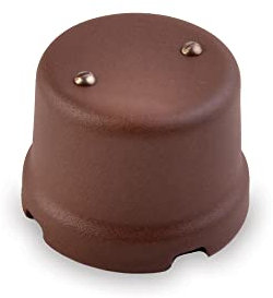 Amarcords - Scatola di derivazione in porcellana vintage a 4 uscite. Copri cavi e copri fili in ceramica retrò colore CORTEN