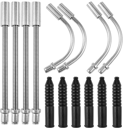 NEPIVDOS Bike V Brake Noodle Cable Guide Pipe Rubber Boot Flexible V-Brake Noodle for MTB BMX Bicycle Repair Bicycle Brack Cable Cycling Parts Replacement (Product Set 1)