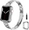 chuangshiji Armband Kompatibel mit Apple Watch 38mm 40mm 41 mm Einstellbar Metall Ersatz für iWatch 9 8 7 6 5 4 3 2 1 SE Series, Edelstahl Armband für Apple Watch Band Apfelband Damen, Silber