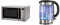 Russell Hobbs RHM2031 20 L 800 W Stainless Steel Digital Grill Microwave with 5 Power Levels & 21600-10 Illuminating Glass Kettle, Black, 1.7 Litre, 3000 Watt