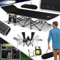 KESSER® Campingbett Feldbett Klappbar Klappbett Campingliege inkl. Tragetasche, Campinglicht + Seitentasche Stabiles Feldbett 250kg Belastbar Metallrohr 600D Oxfordgewebe Tragbar Liege
